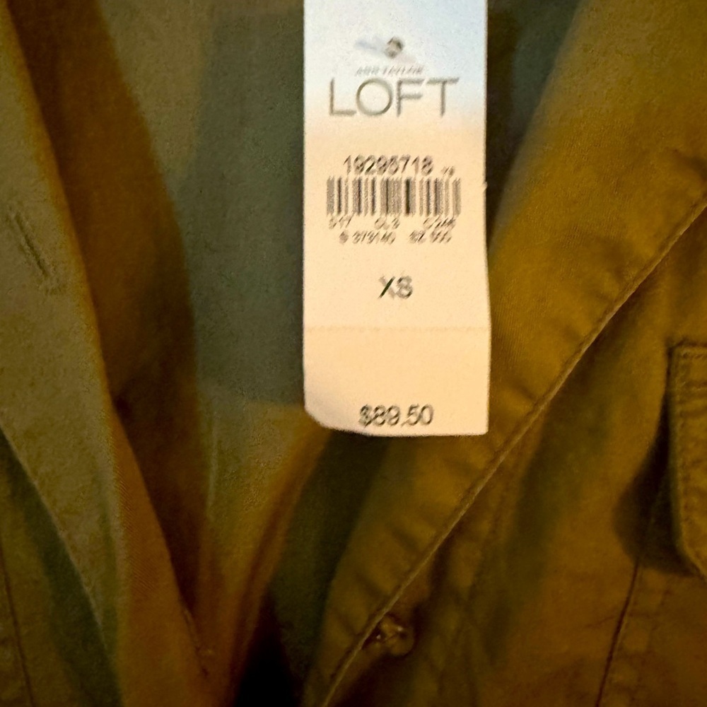 LOFT XS Utility dress chic olive green brand new with tags - Picture 5 of 10